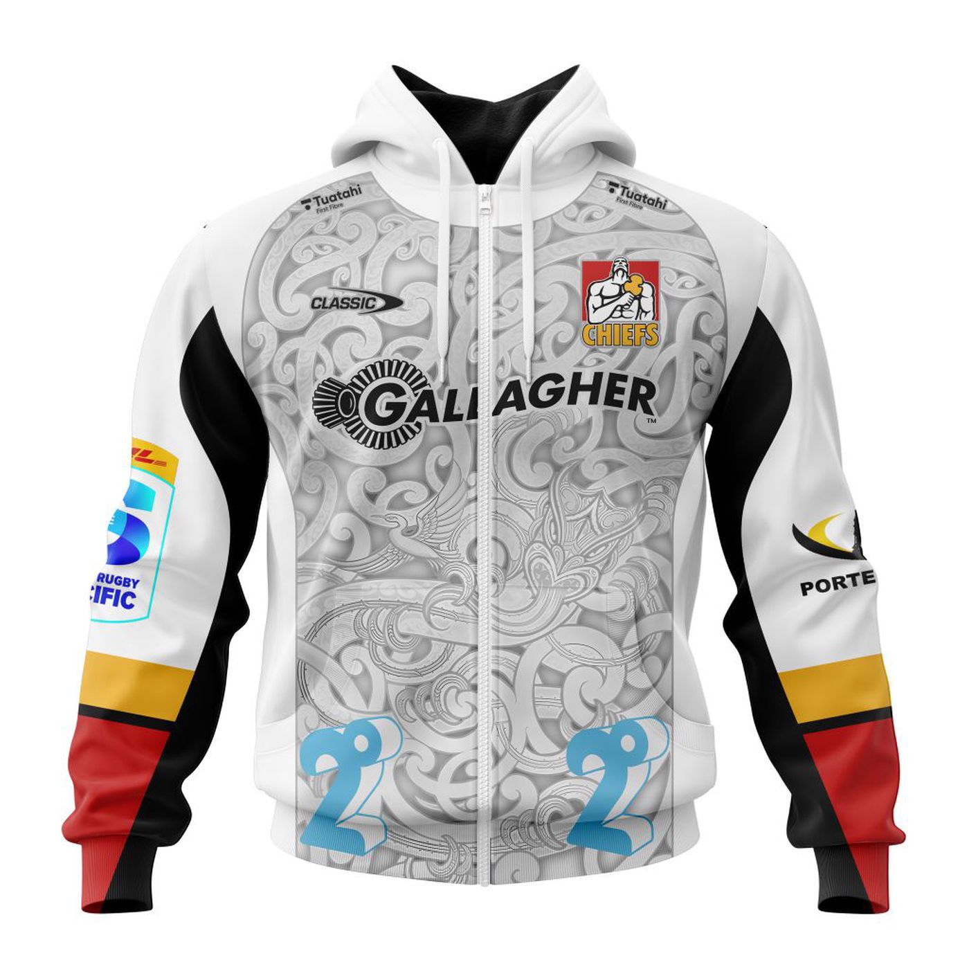 Super Rugby Gallagher Chiefs Personalized 2024 Away Kits 3d Printed Hoodie 3d Printed Hoodie