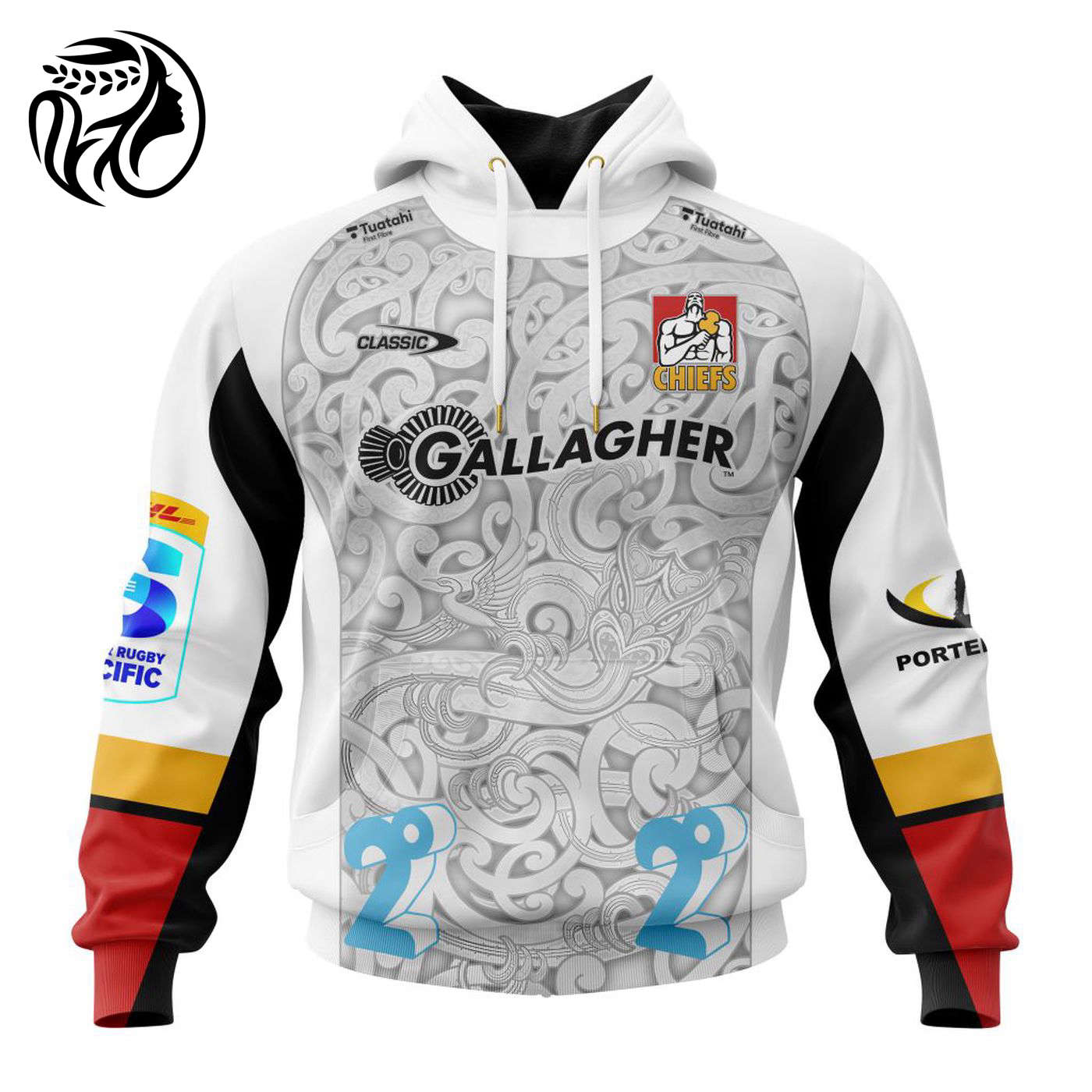 Super Rugby Gallagher Chiefs Personalized 2024 Away Kits 3d Printed Hoodie 3d Printed Hoodie
