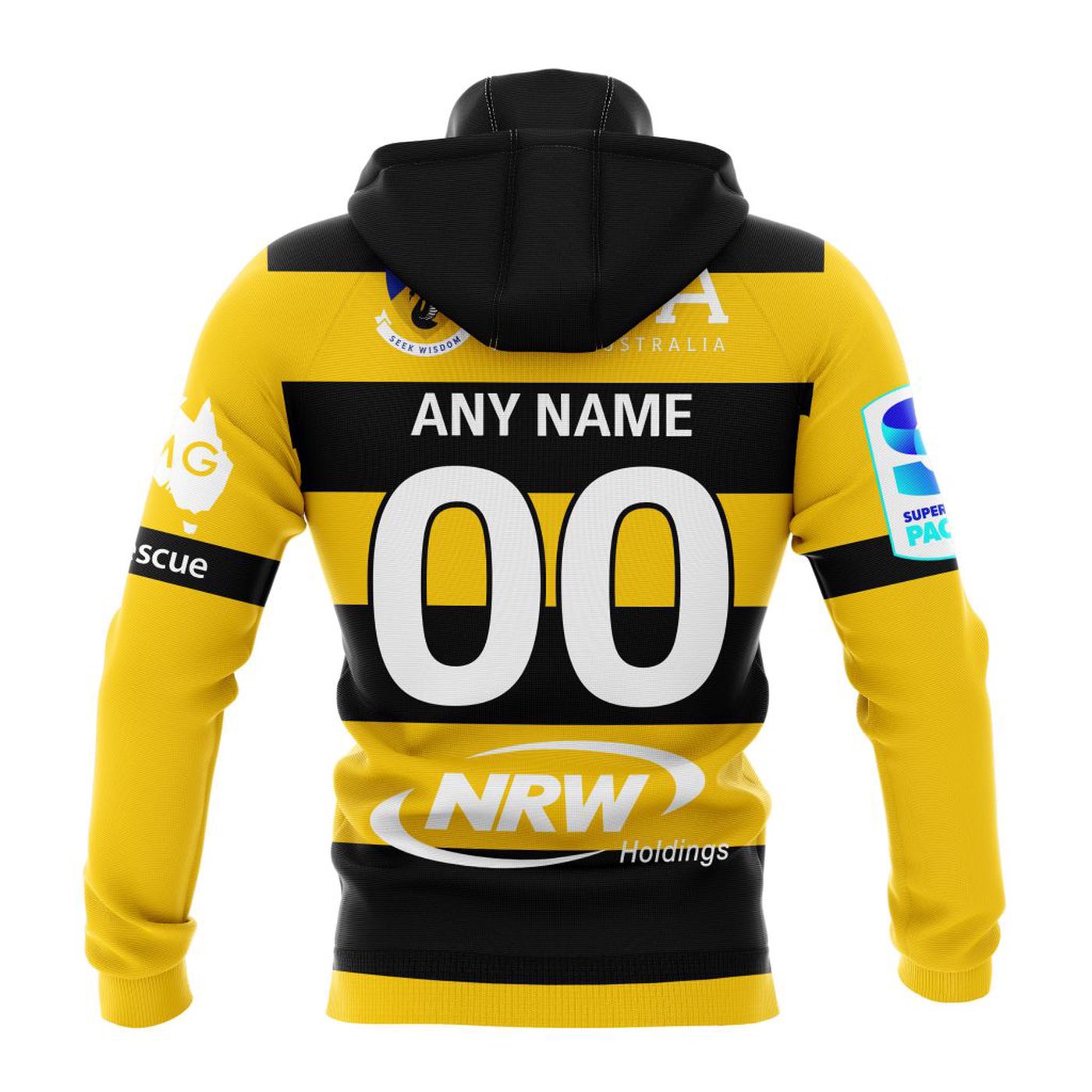 Super Rugby Western Force 2023 Away Kits 3d Printed Hoodie 3d Printed Hoodie