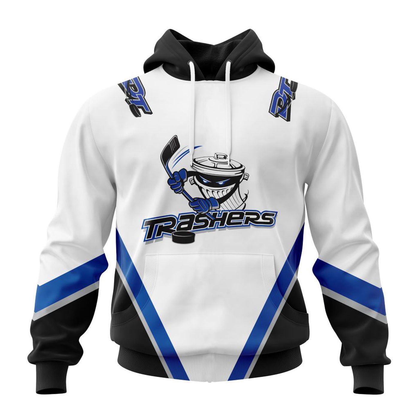 UHL Danbury Trashers White Kits 2022 3d Printed Hoodie 3d Printed Hoodie