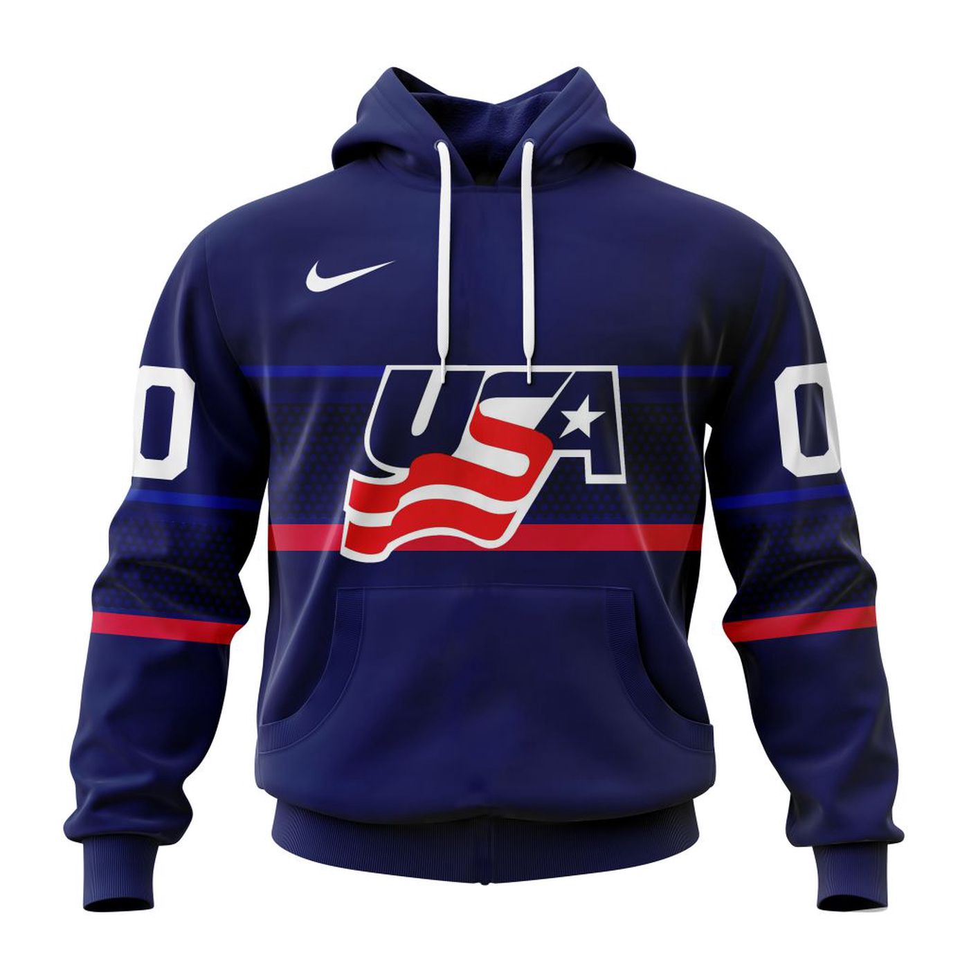 USA Hockey Away Personalized Kits 3d Printed Hoodie 3d Printed Hoodie