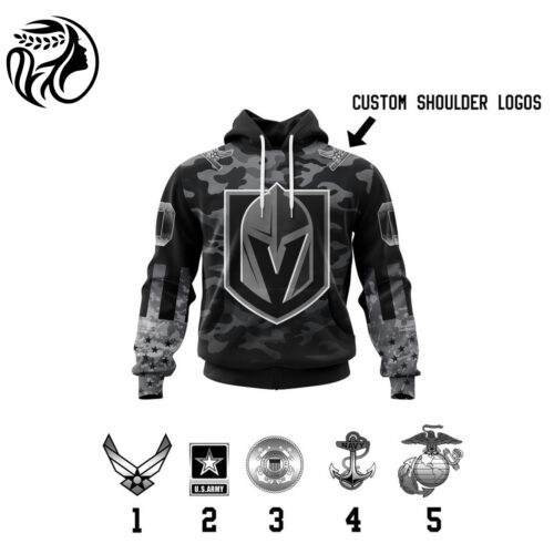Vegas Golden Knights | Specialized Kits With Camo Color And You Can Customs YourService Branches 3d Printed Hoodie 3d Printed Hoodie