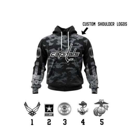 Washington Capitals | Specialized Kits With Camo Color And You Can Customs YourService Branches 3d Printed Hoodie 3d Printed Hoodie