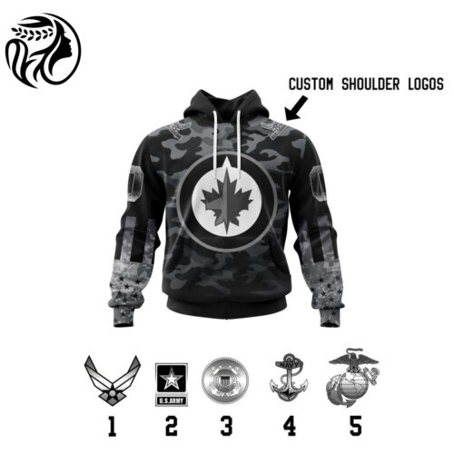 Winnipeg Jets Specialized Kits With Camo Color And You Can Customs YourService Branches 3d Printed Hoodie 3d Printed Hoodie